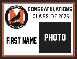 Firstname and Photo - Montville High School Grad sign