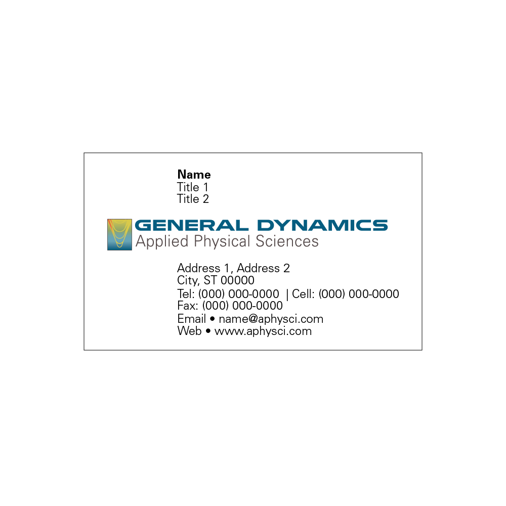 Applied Physical Sciences Business Cards 1