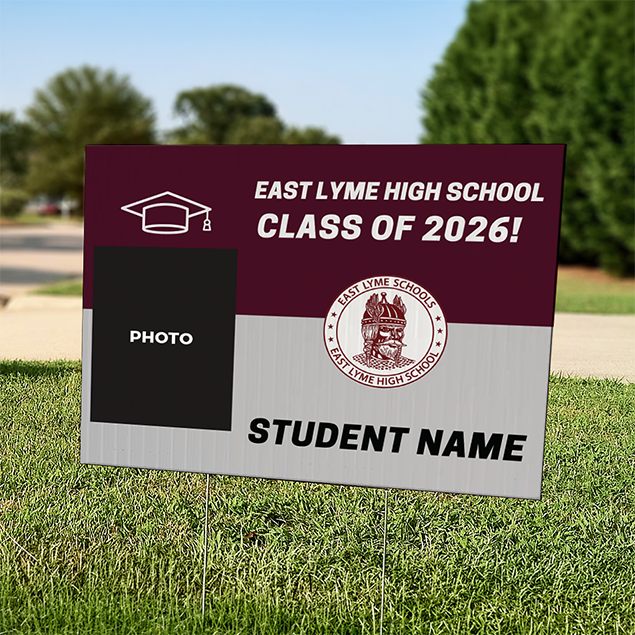 East Lyme High School Graduation Lawn Signs- NAME + PHOTO 1