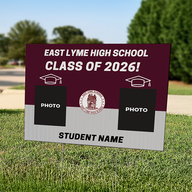 East Lyme High School Graduation Lawn Signs- NAME + PHOTO 2