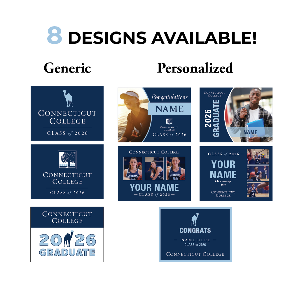 Connecticut College Graduation Lawn Signs 2